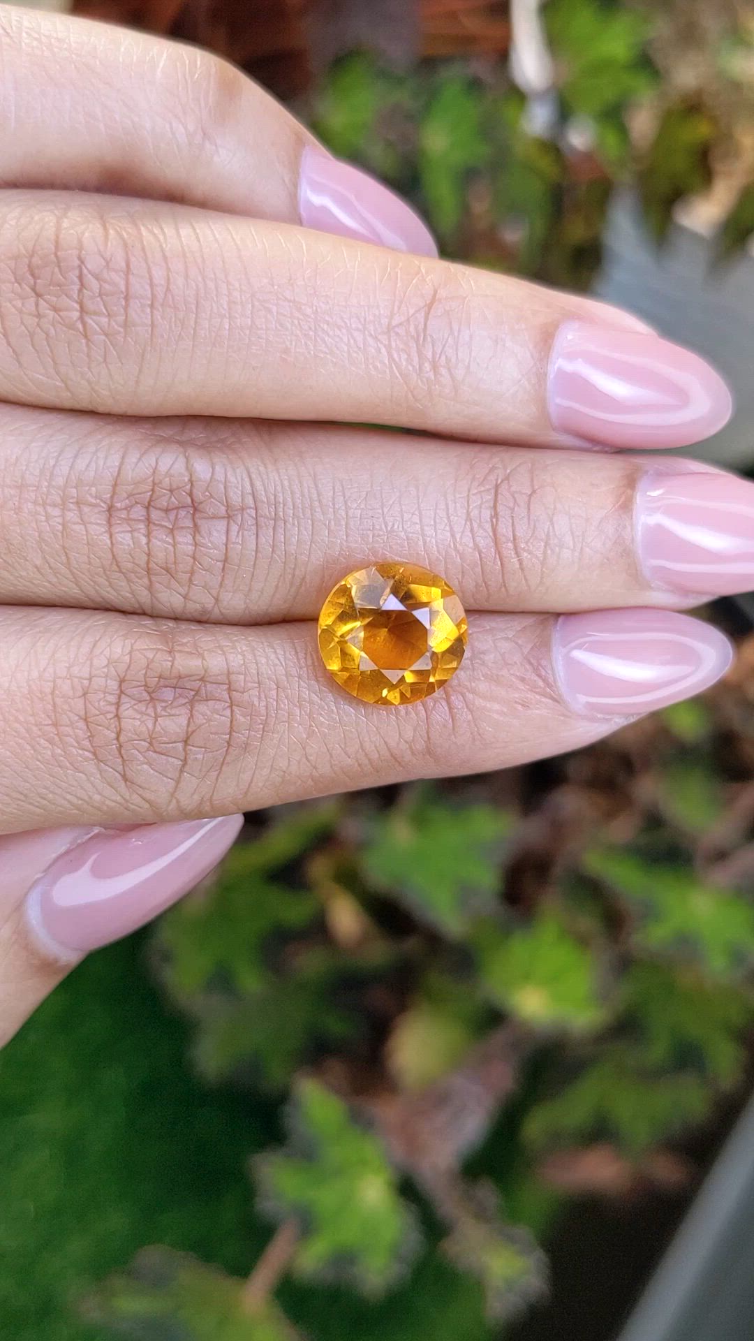 5.30 Ct. Golden Citrine from Brazil Size Video