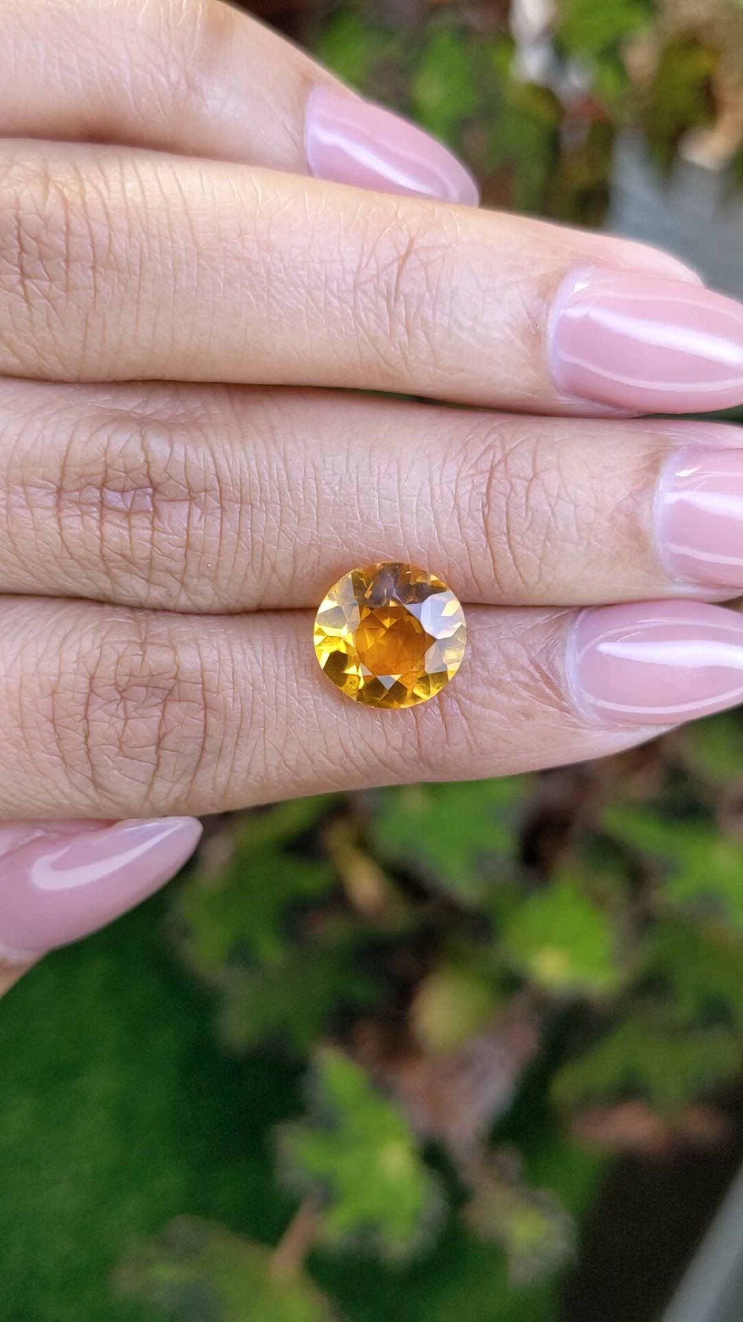 3.48 Ct. Yellow Citrine from Brazil Size Video