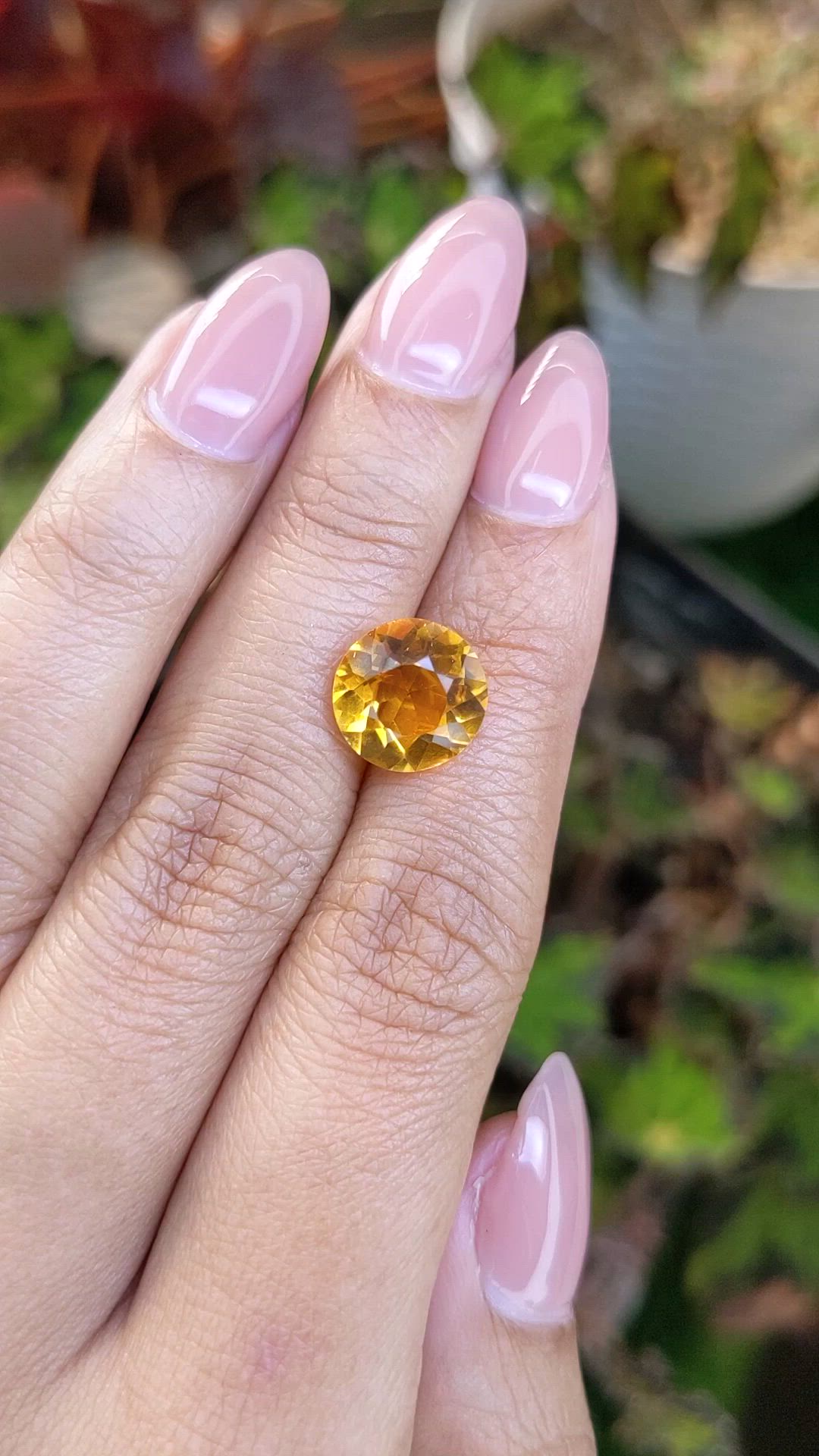 3.48 Ct. Yellow Citrine from Brazil Size Video