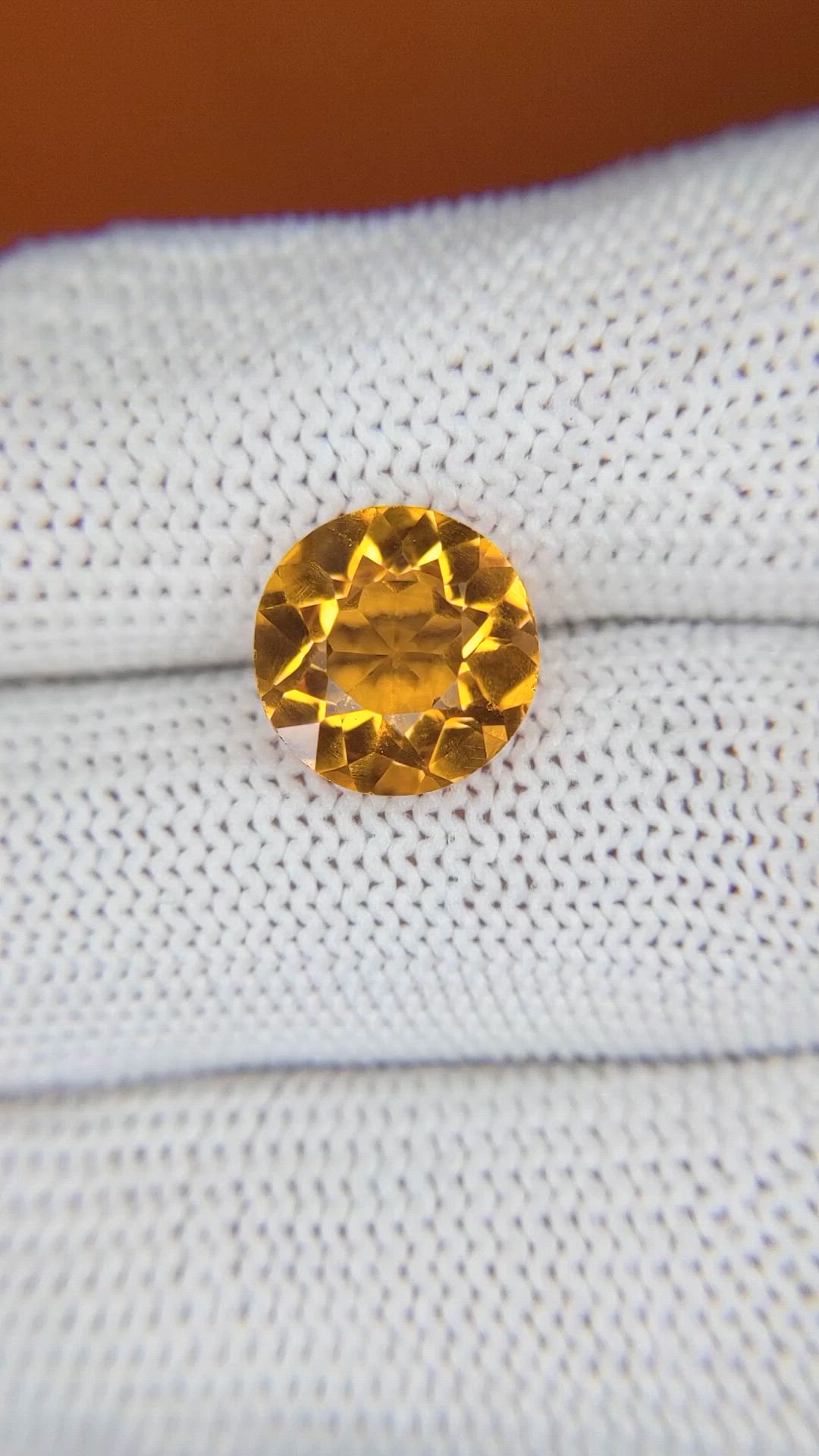 3.48 Ct. Yellow Citrine from Brazil Size Video