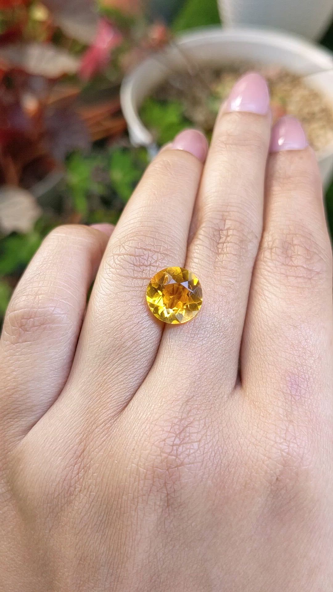 3.48 Ct. Yellow Citrine from Brazil Size Video