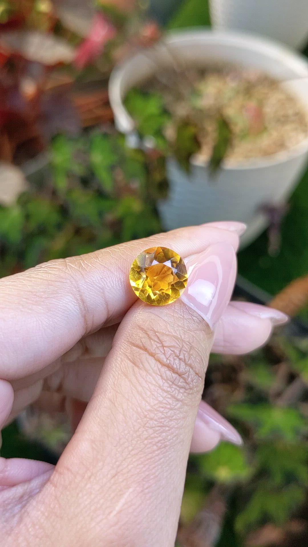 3.48 Ct. Yellow Citrine from Brazil Size Video