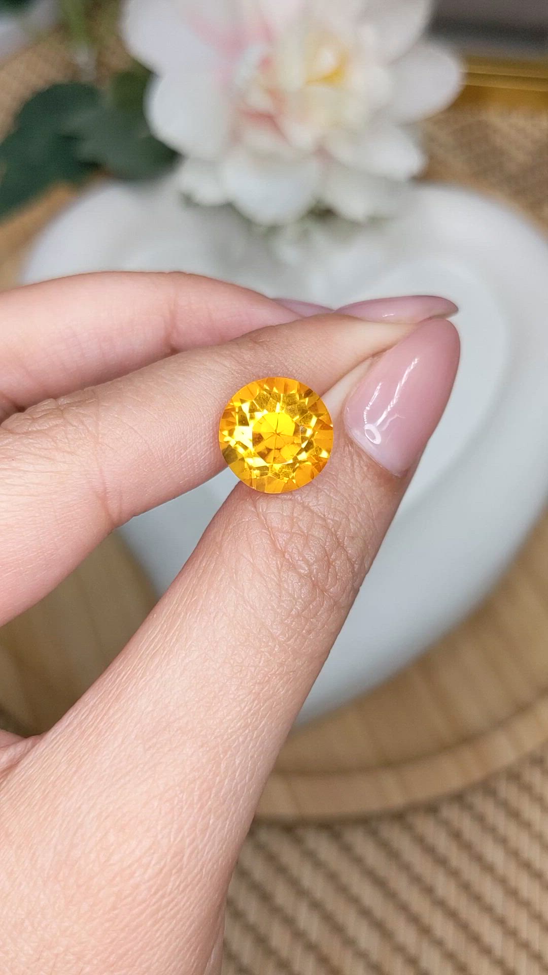 6.18 Ct. Yellow Citrine from Brazil Size Video