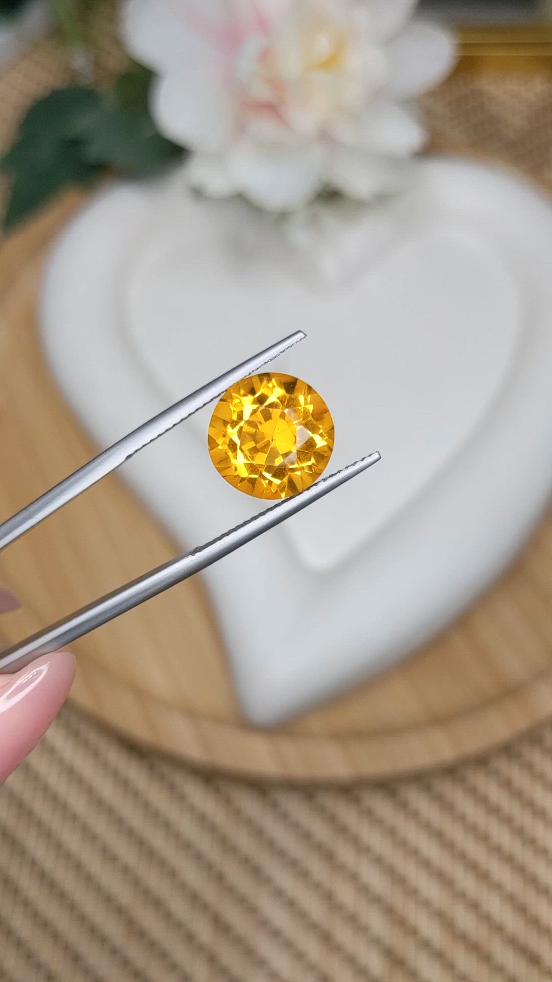 6.18 Ct. Yellow Citrine from Brazil Size Video