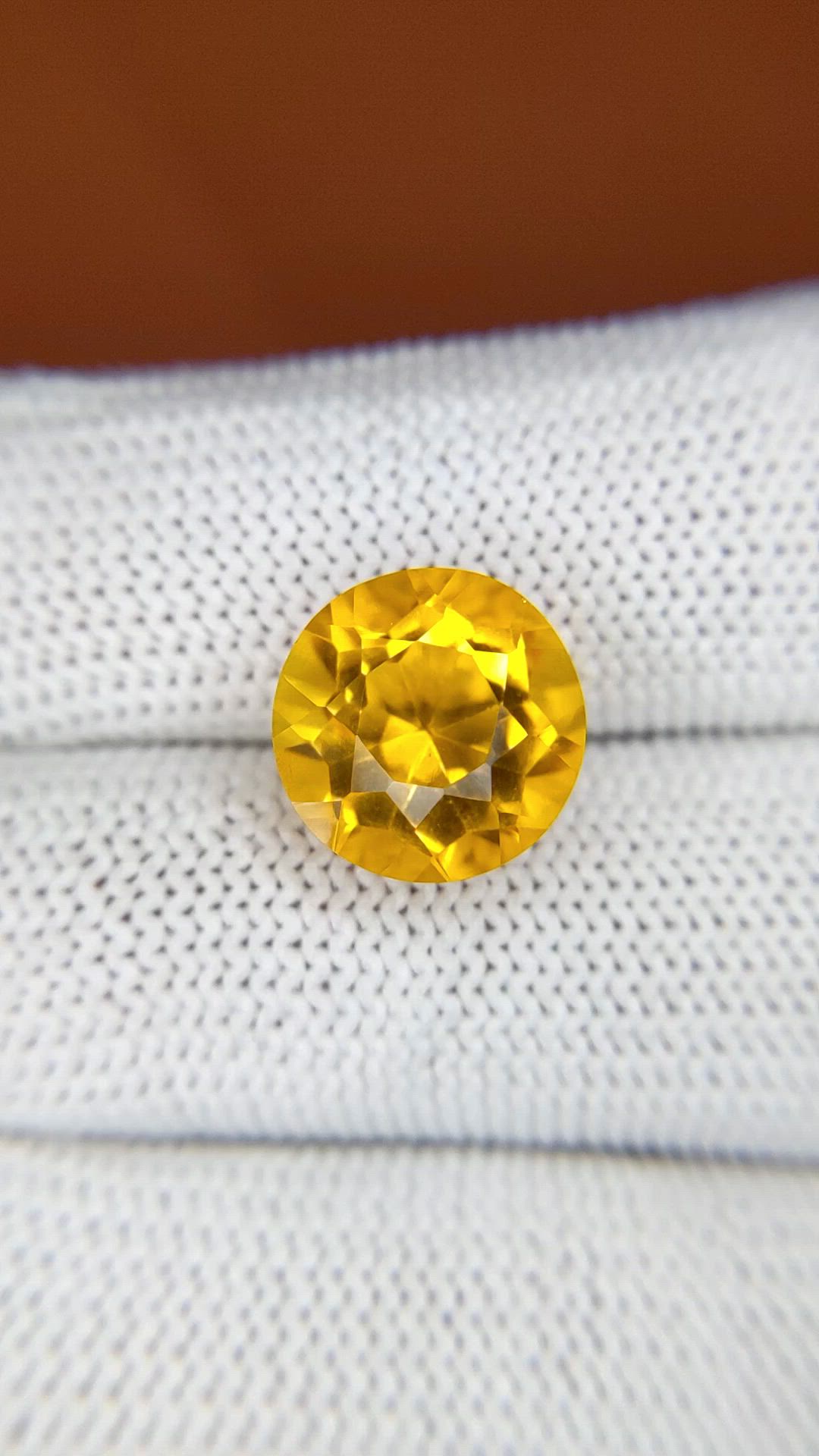 6.18 Ct. Yellow Citrine from Brazil Size Video