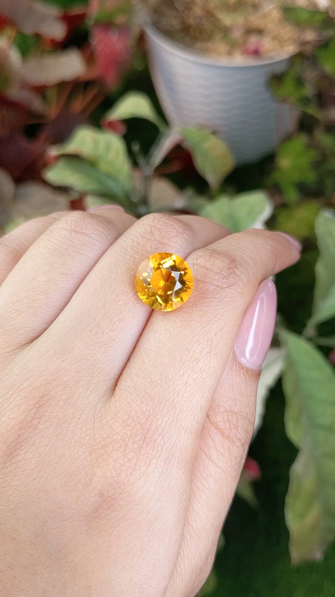 6.18 Ct. Yellow Citrine from Brazil Size Video
