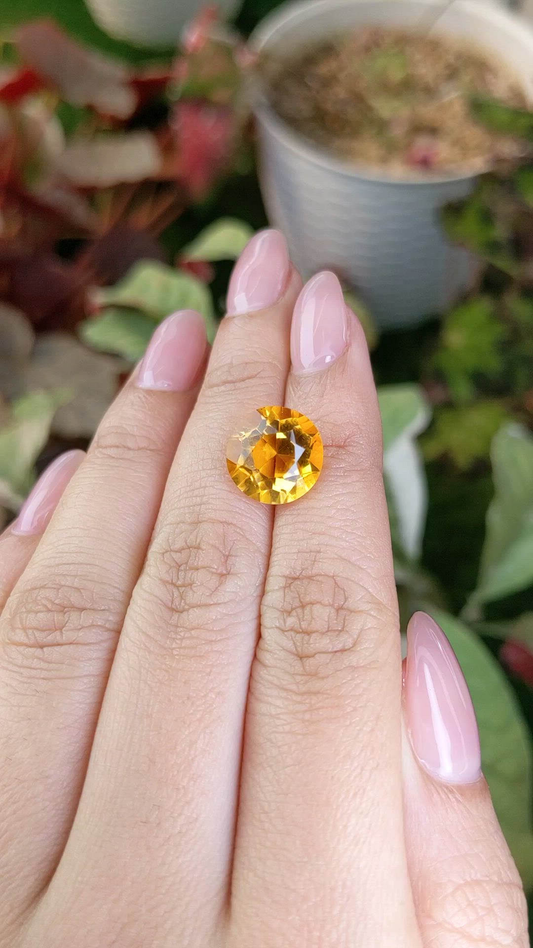 6.18 Ct. Yellow Citrine from Brazil Size Video