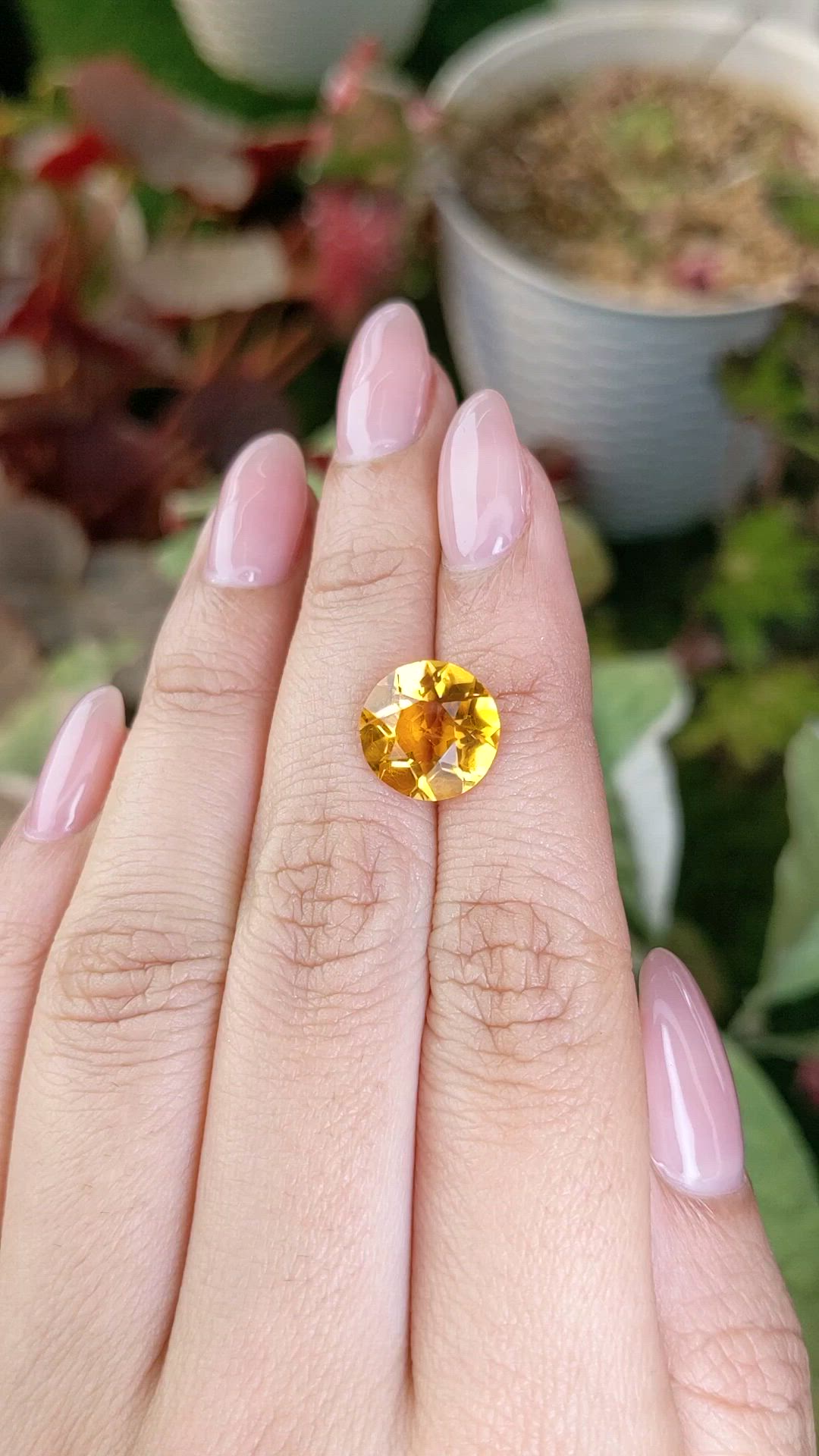 3.78 Ct. Yellow Citrine from Brazil Size Video
