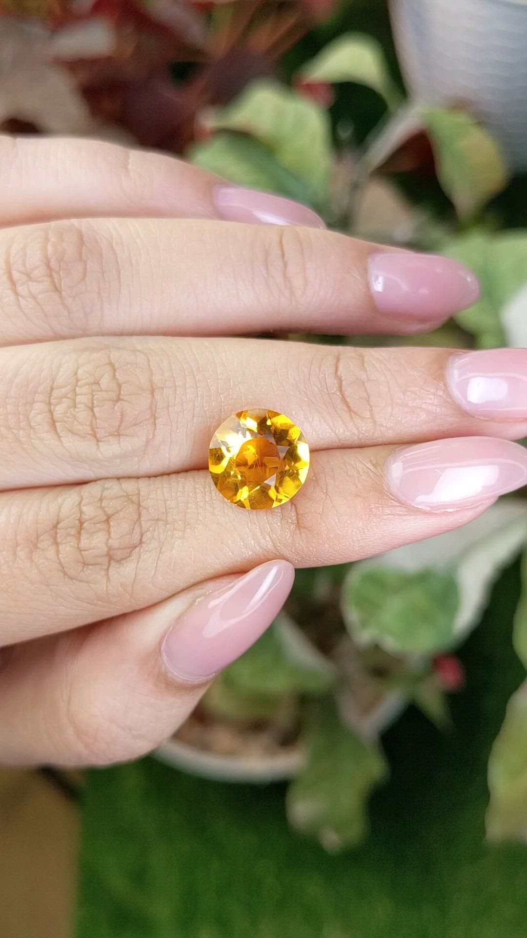 3.78 Ct. Yellow Citrine from Brazil Size Video