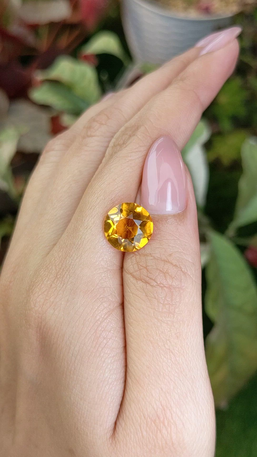 3.78 Ct. Yellow Citrine from Brazil Size Video