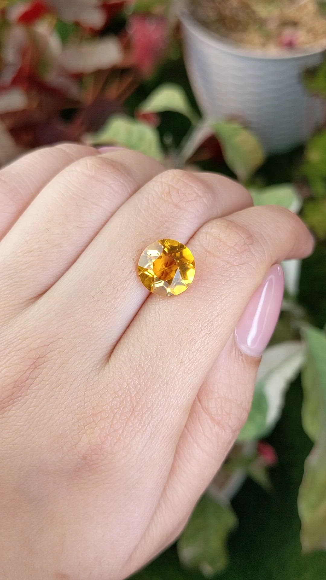 3.78 Ct. Yellow Citrine from Brazil Size Video