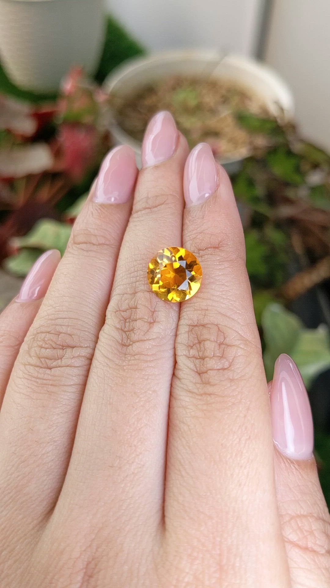 4.06 Ct. Yellow Citrine from Brazil Size Video