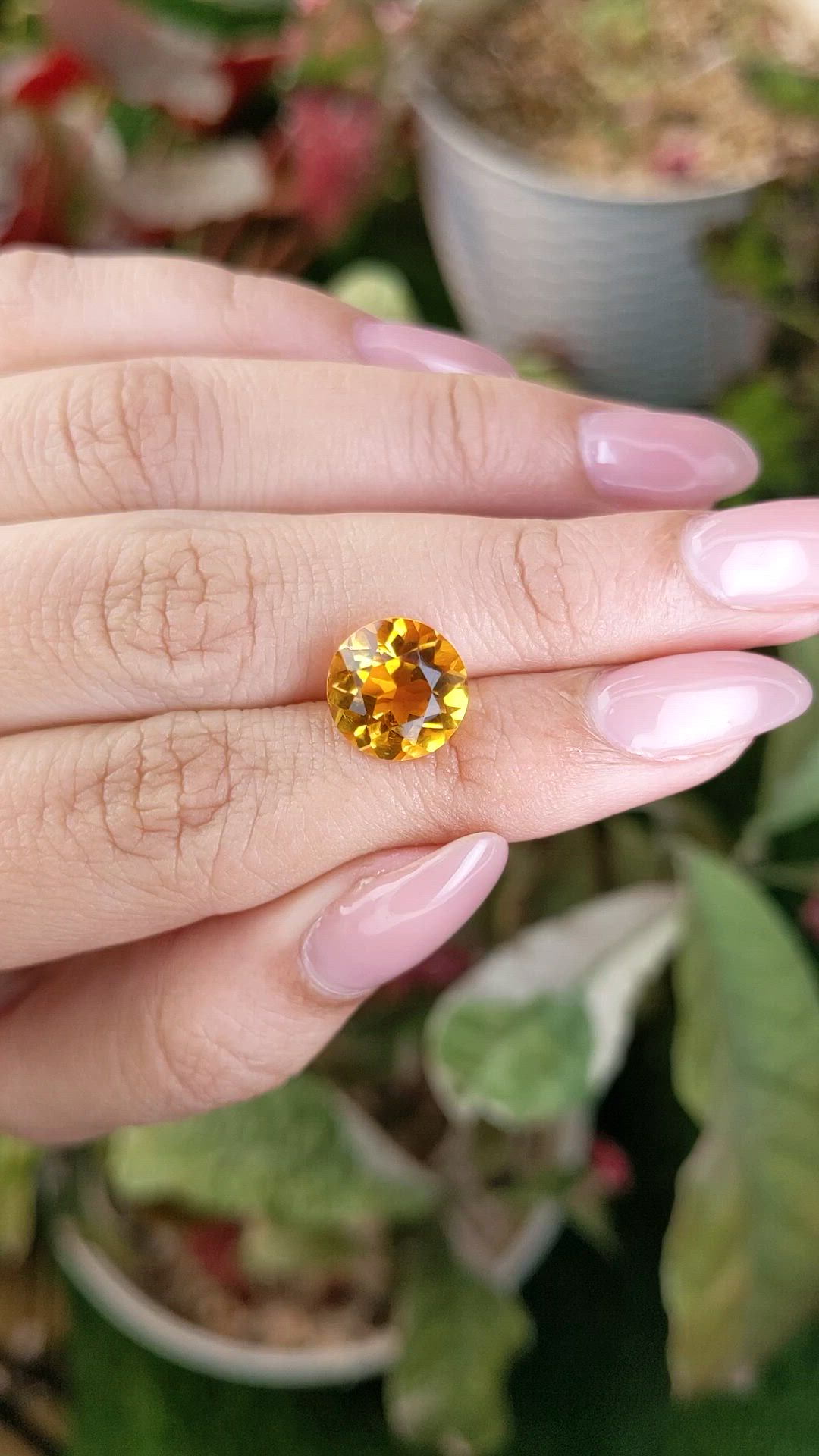 4.06 Ct. Yellow Citrine from Brazil Size Video