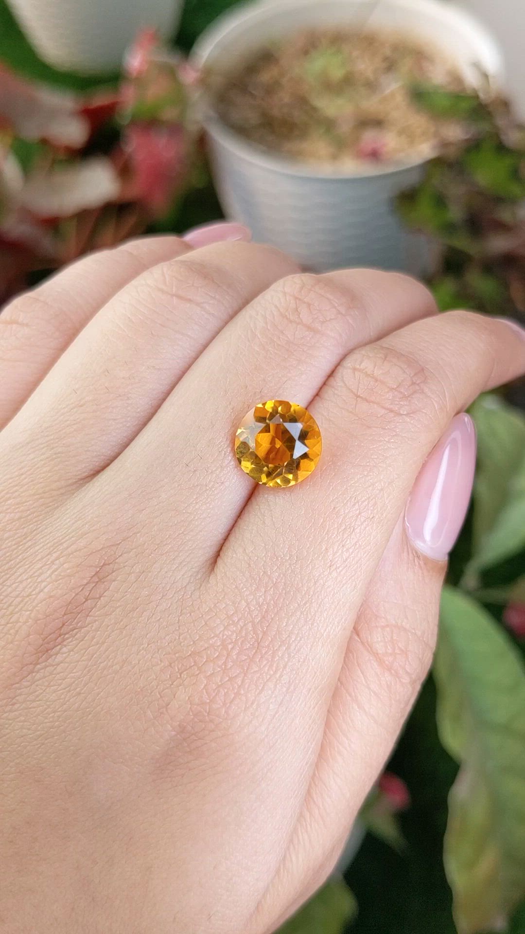4.06 Ct. Yellow Citrine from Brazil Size Video