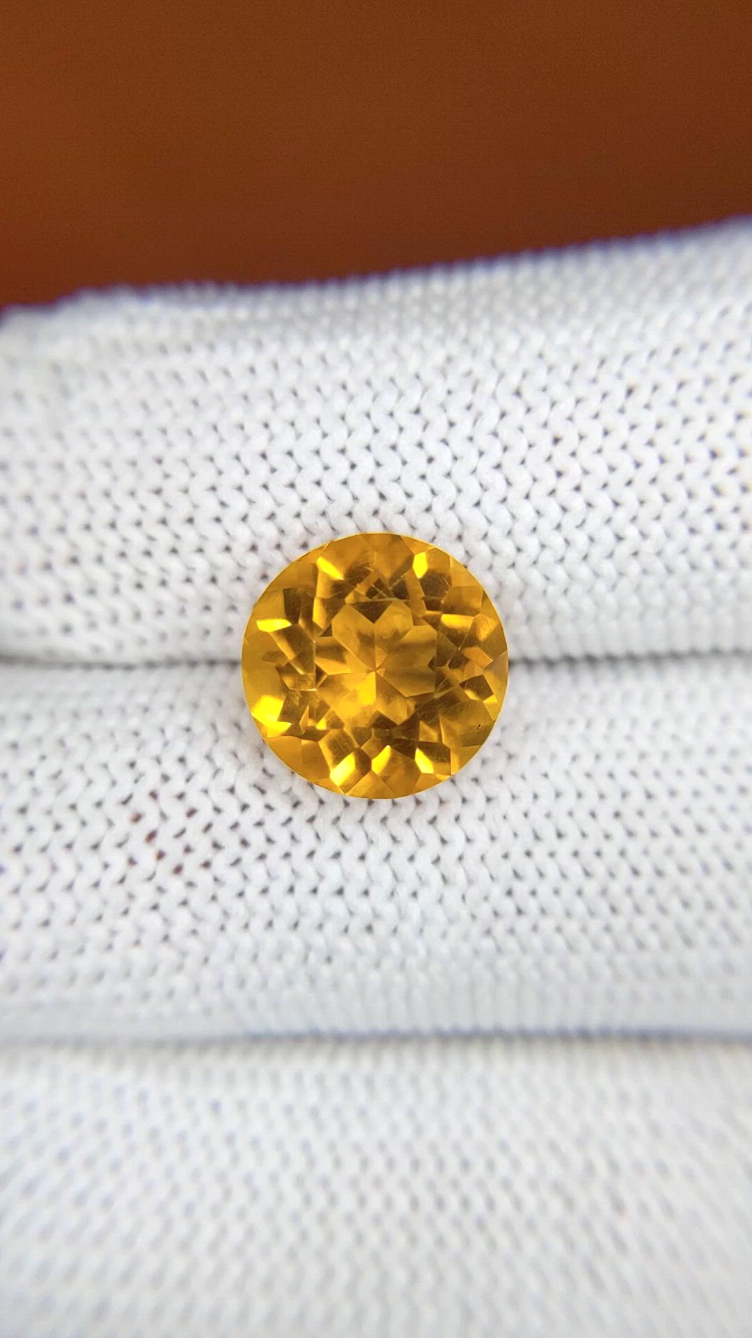 4.06 Ct. Yellow Citrine from Brazil Size Video