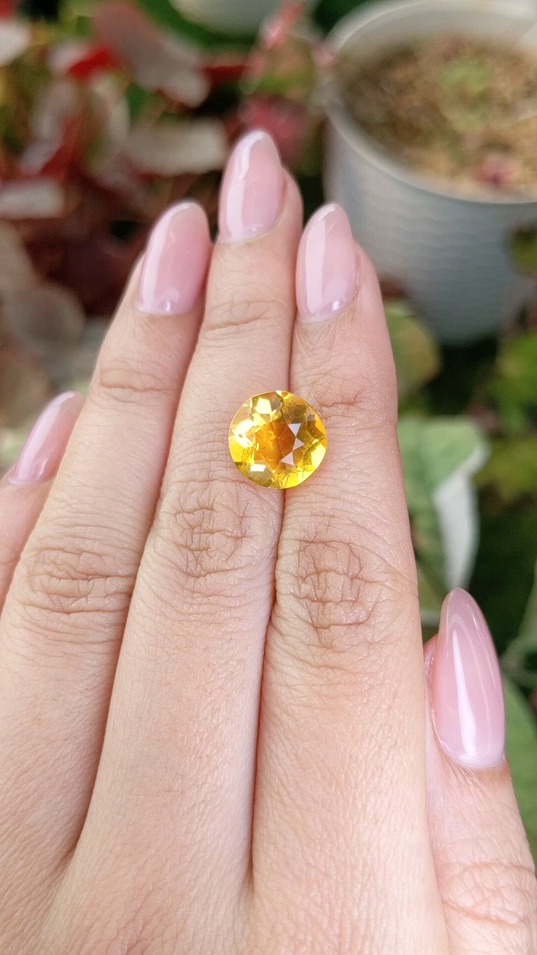 4.30 Ct. Yellow Citrine from Brazil Size Video