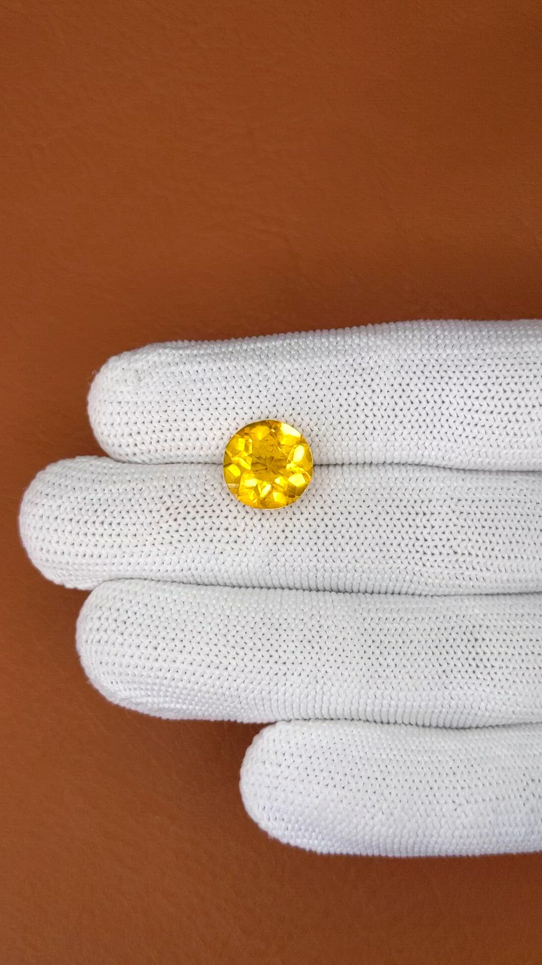 4.30 Ct. Yellow Citrine from Brazil Size Video