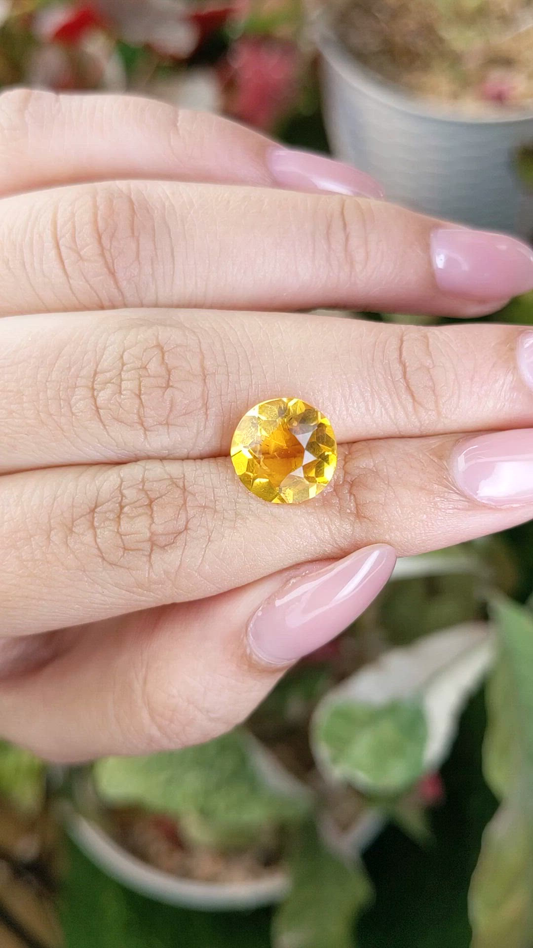 4.30 Ct. Yellow Citrine from Brazil Size Video