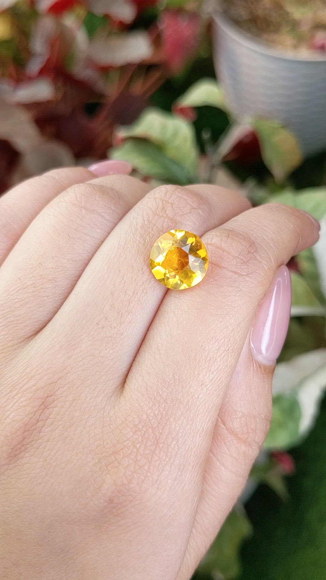 4.30 Ct. Yellow Citrine from Brazil Size Video