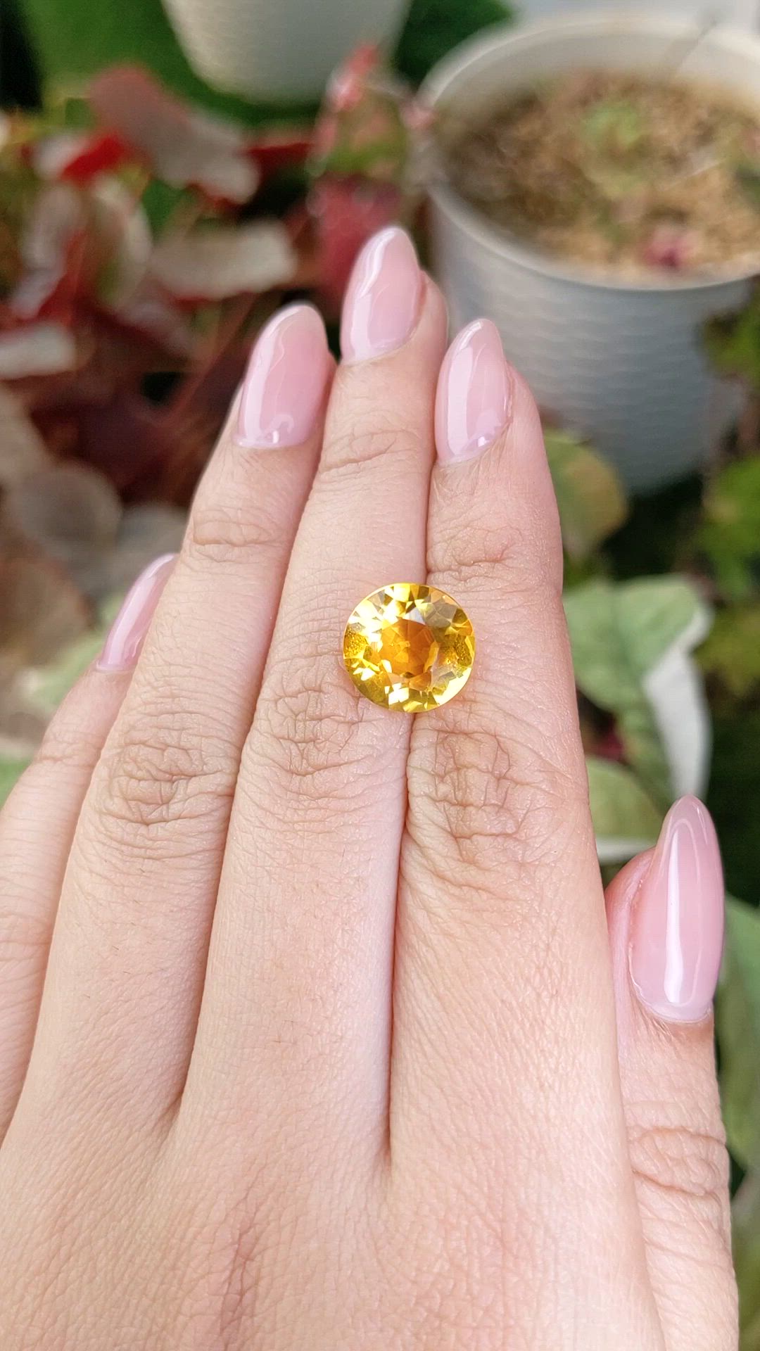 5.46 Ct. Yellow Citrine from Brazil Size Video