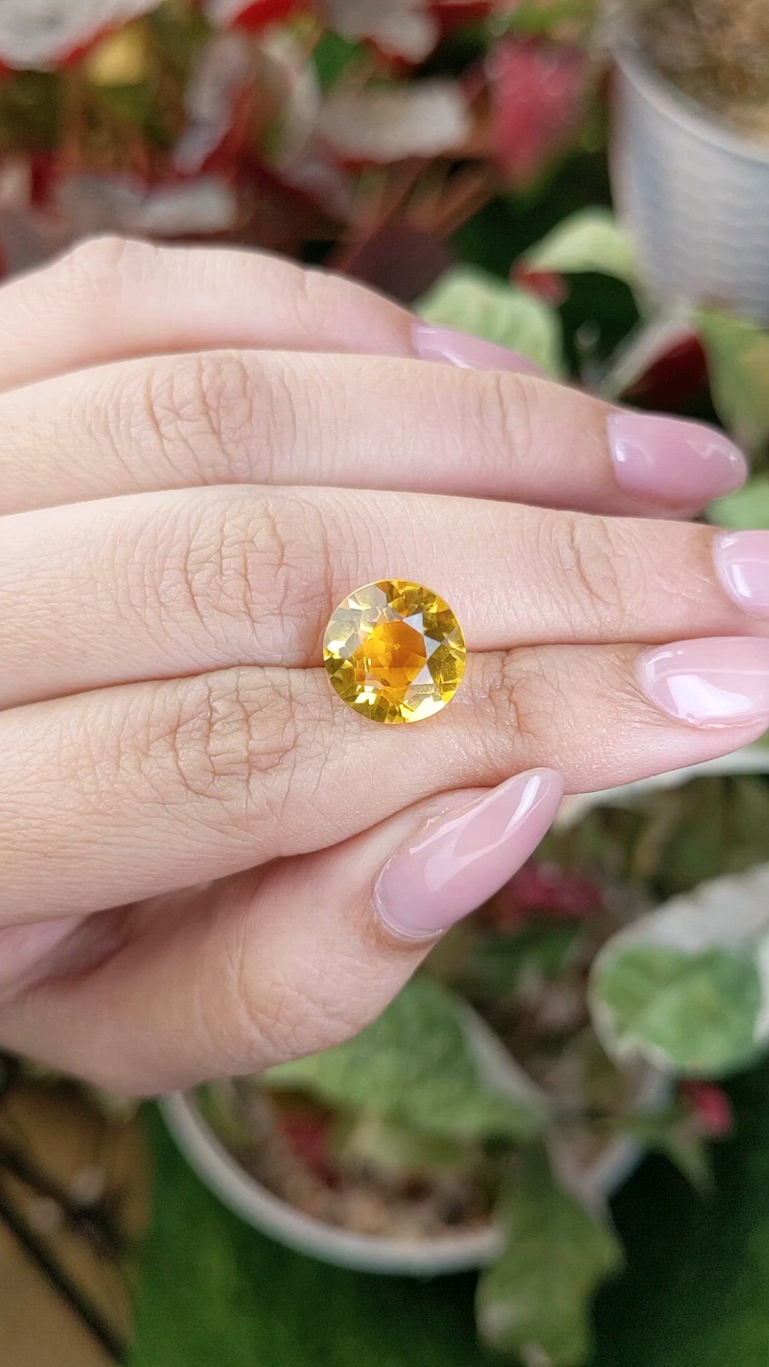 5.46 Ct. Yellow Citrine from Brazil Size Video