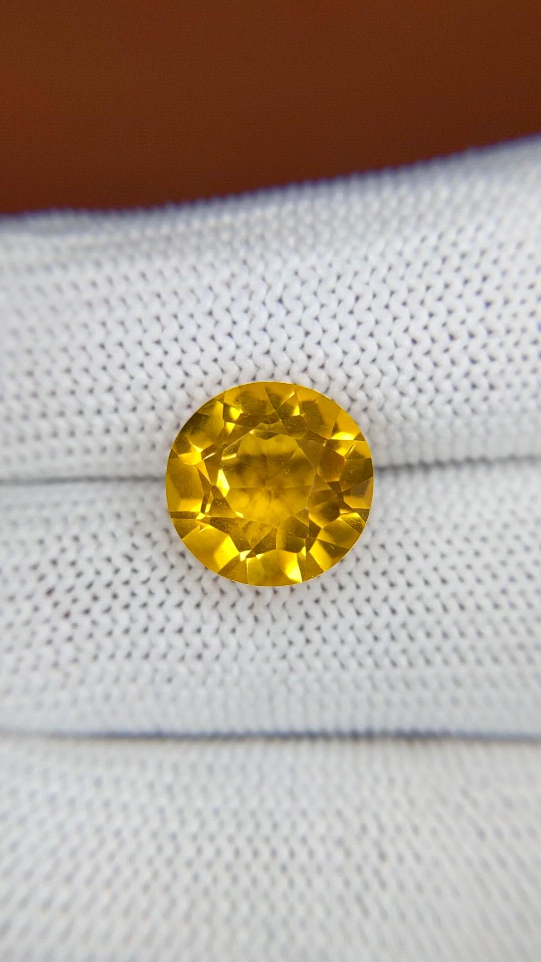 5.46 Ct. Yellow Citrine from Brazil Size Video