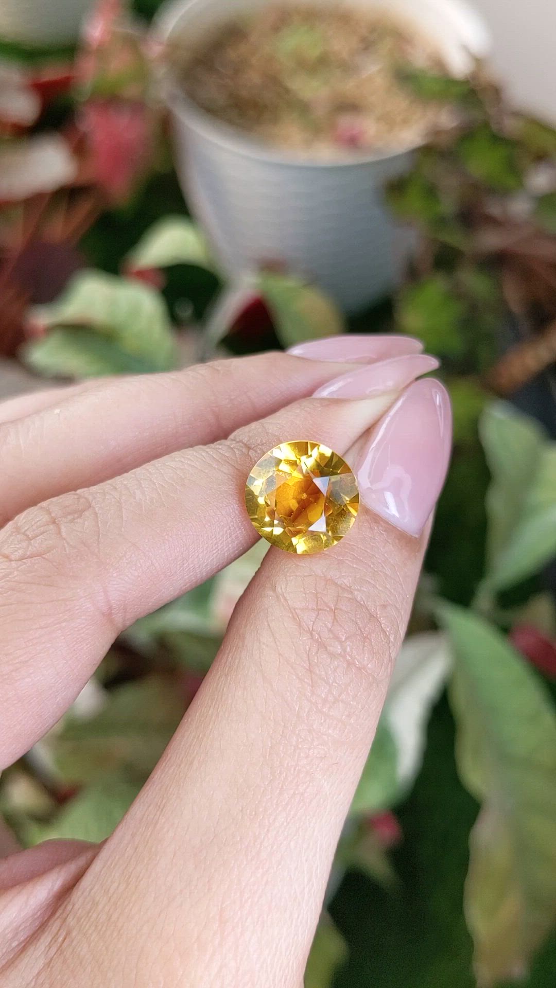 5.46 Ct. Yellow Citrine from Brazil Size Video