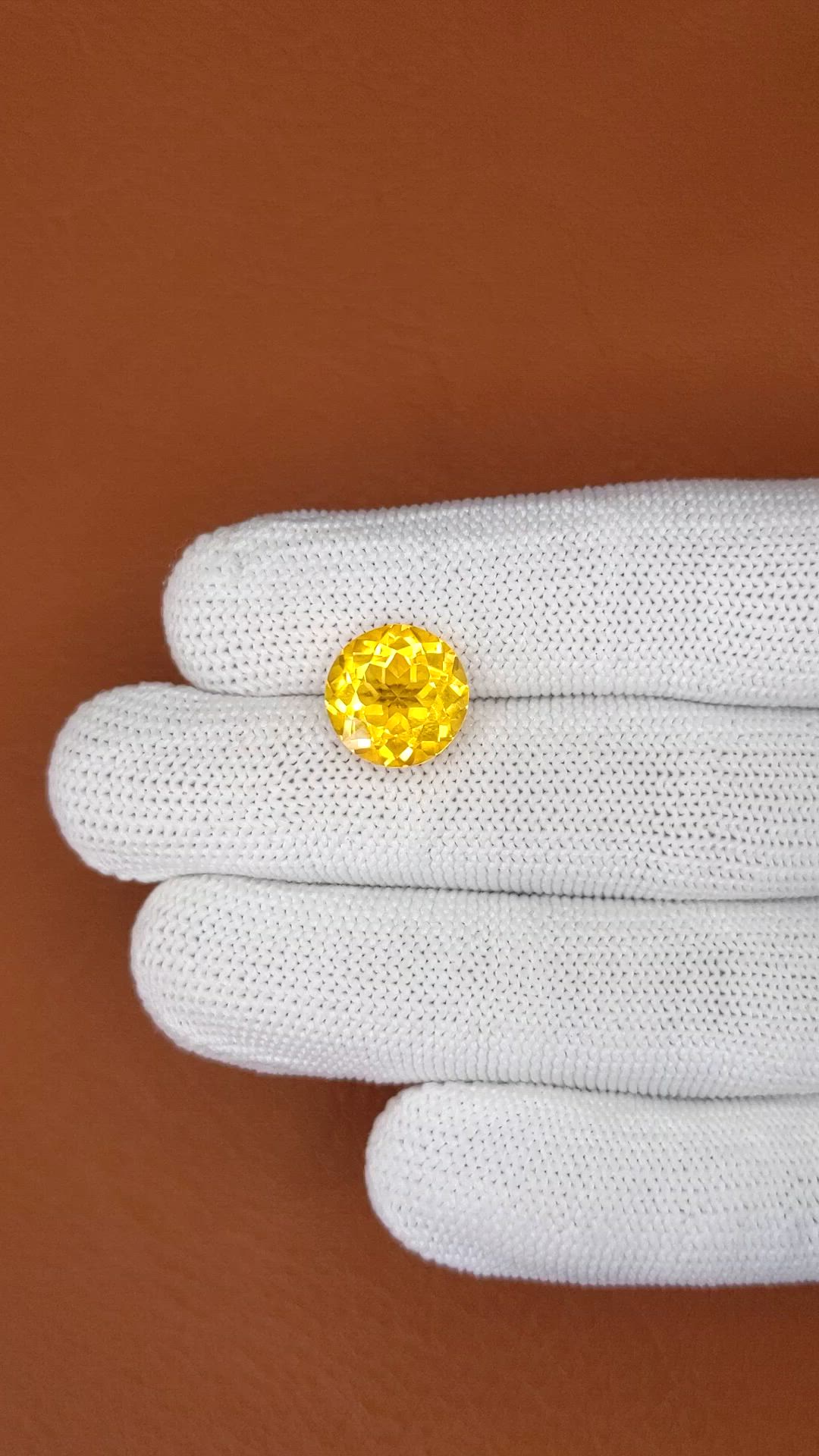 5.59 Ct. Yellow Citrine from Brazil Size Video