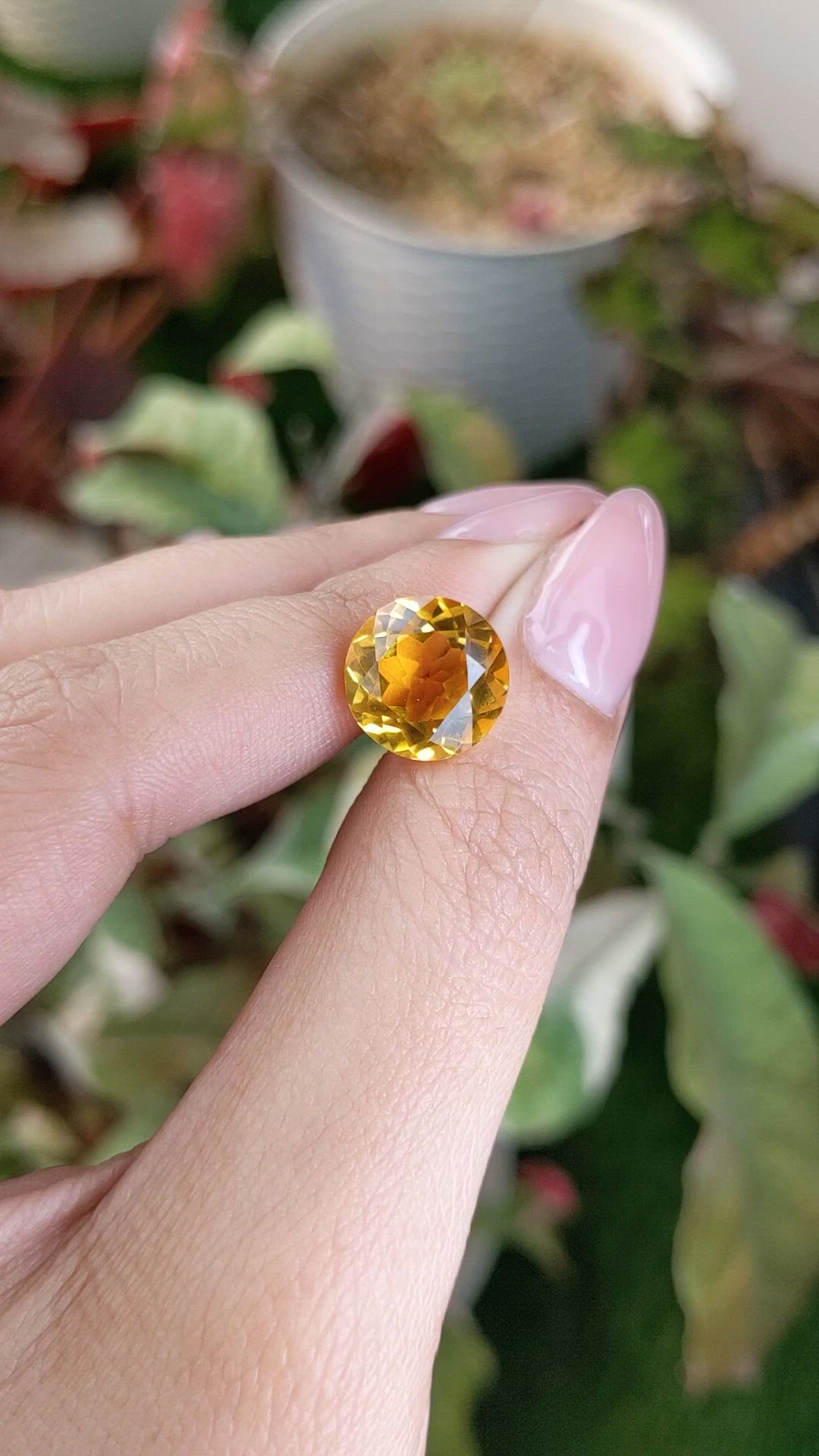 5.59 Ct. Yellow Citrine from Brazil Size Video