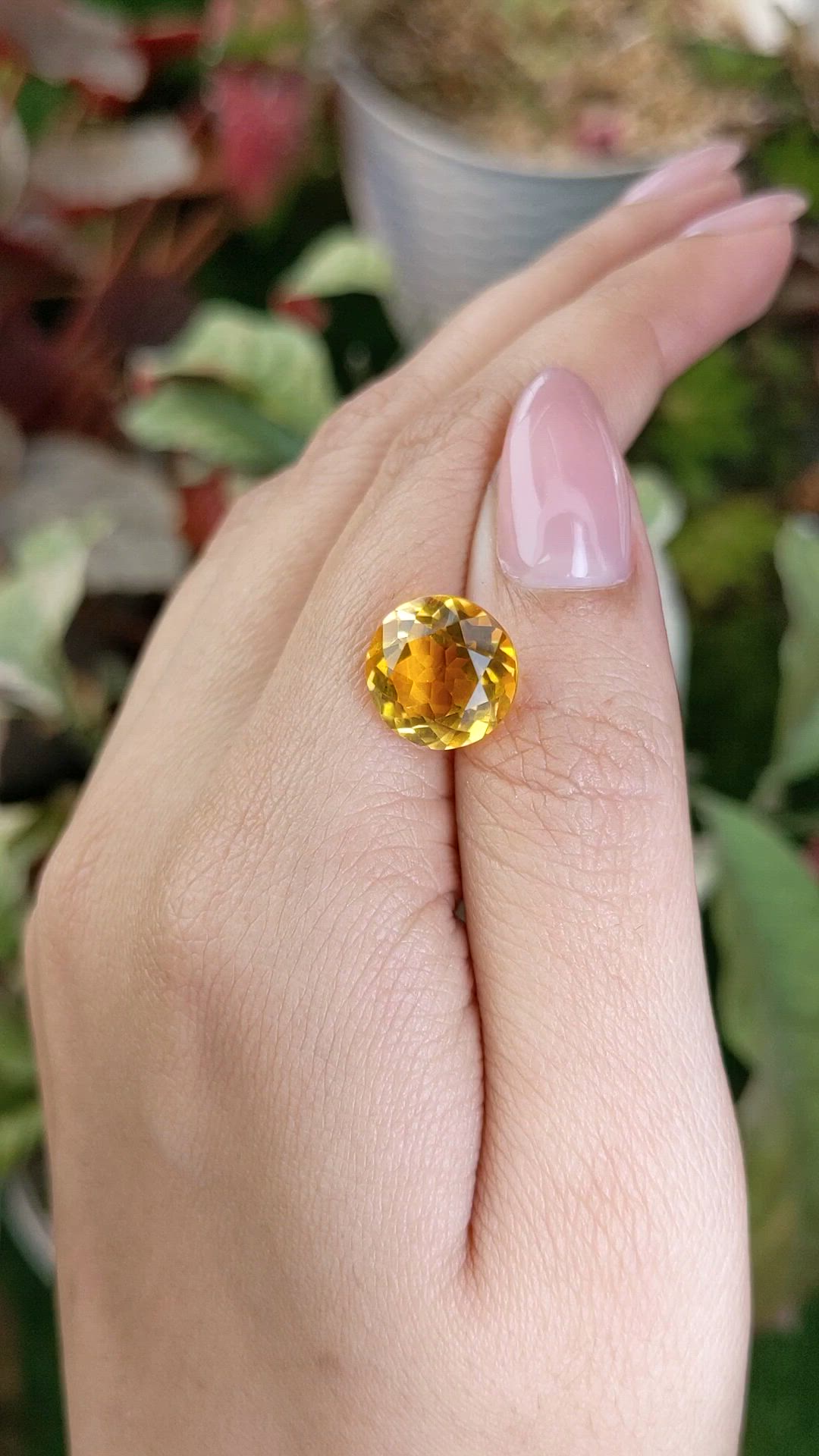 5.59 Ct. Yellow Citrine from Brazil Size Video