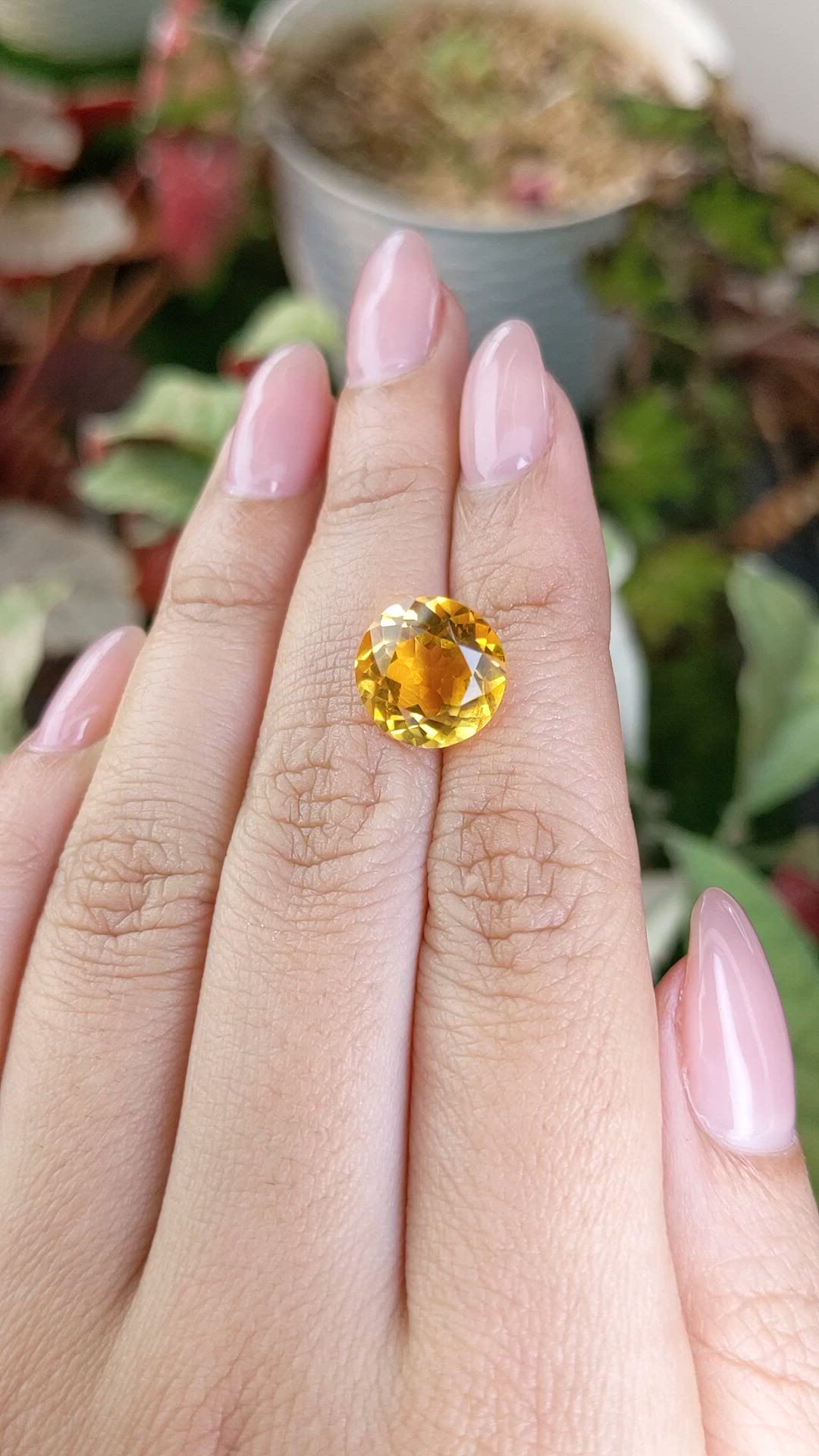 5.59 Ct. Yellow Citrine from Brazil Size Video