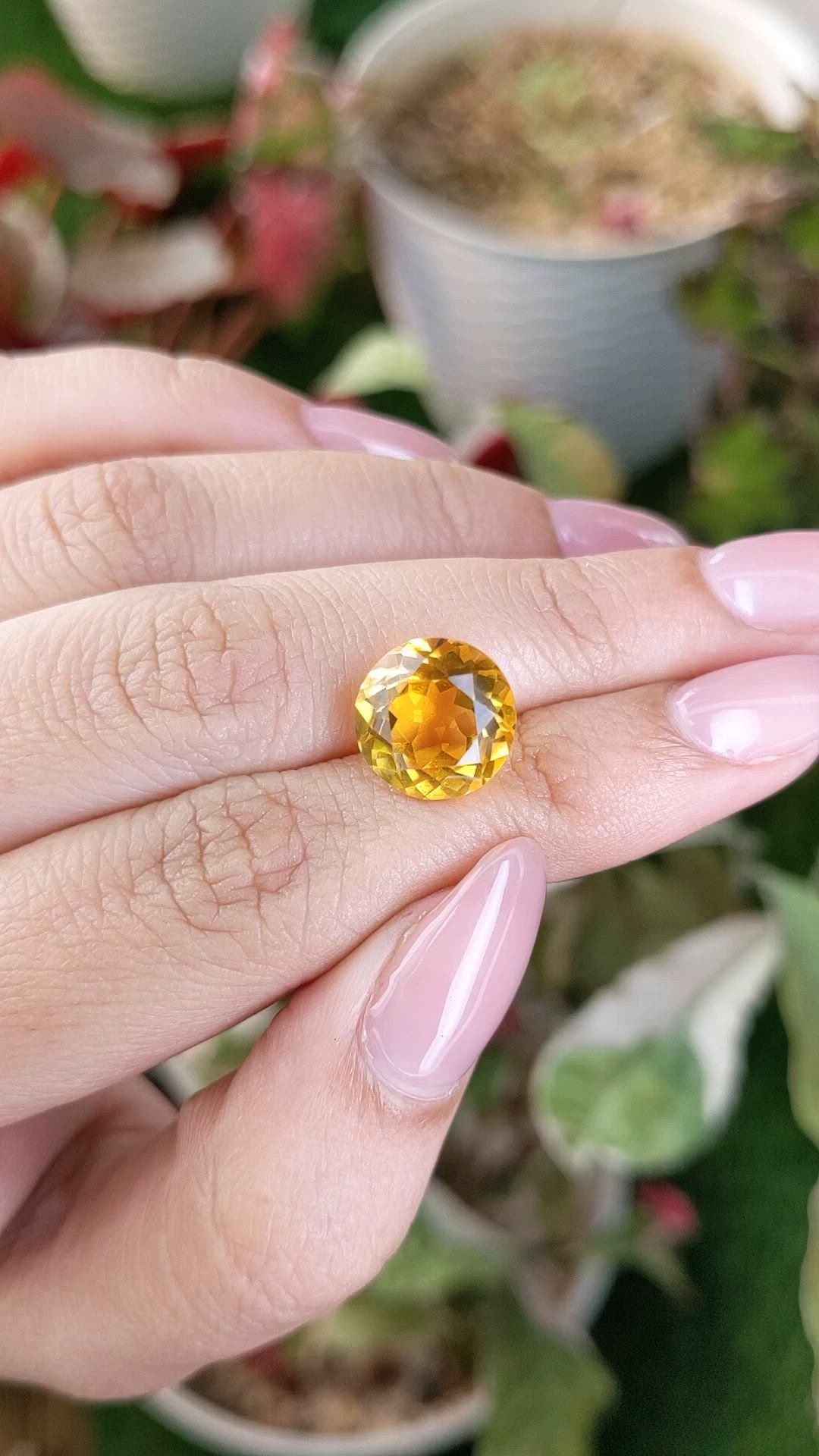5.59 Ct. Yellow Citrine from Brazil Size Video