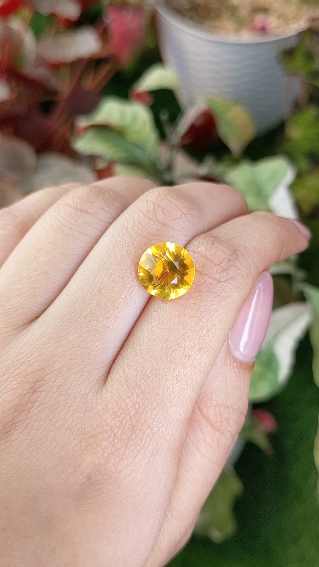 5.03 Ct. Yellow Citrine from Brazil Size Video
