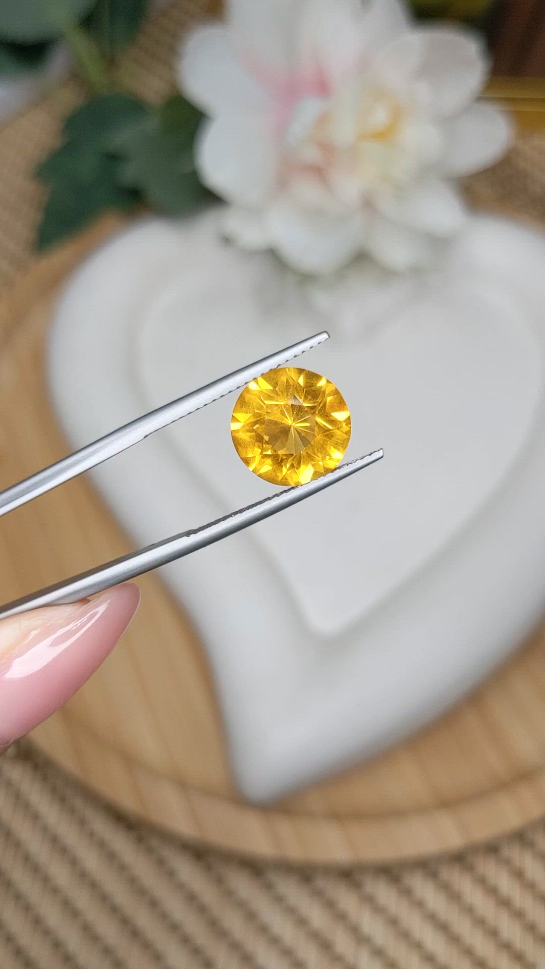 5.03 Ct. Yellow Citrine from Brazil Size Video