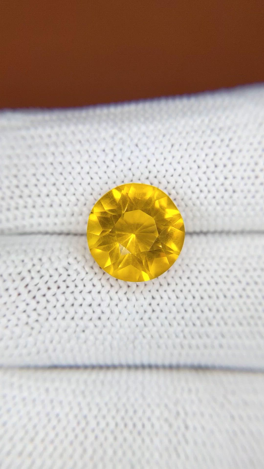 5.03 Ct. Yellow Citrine from Brazil Size Video