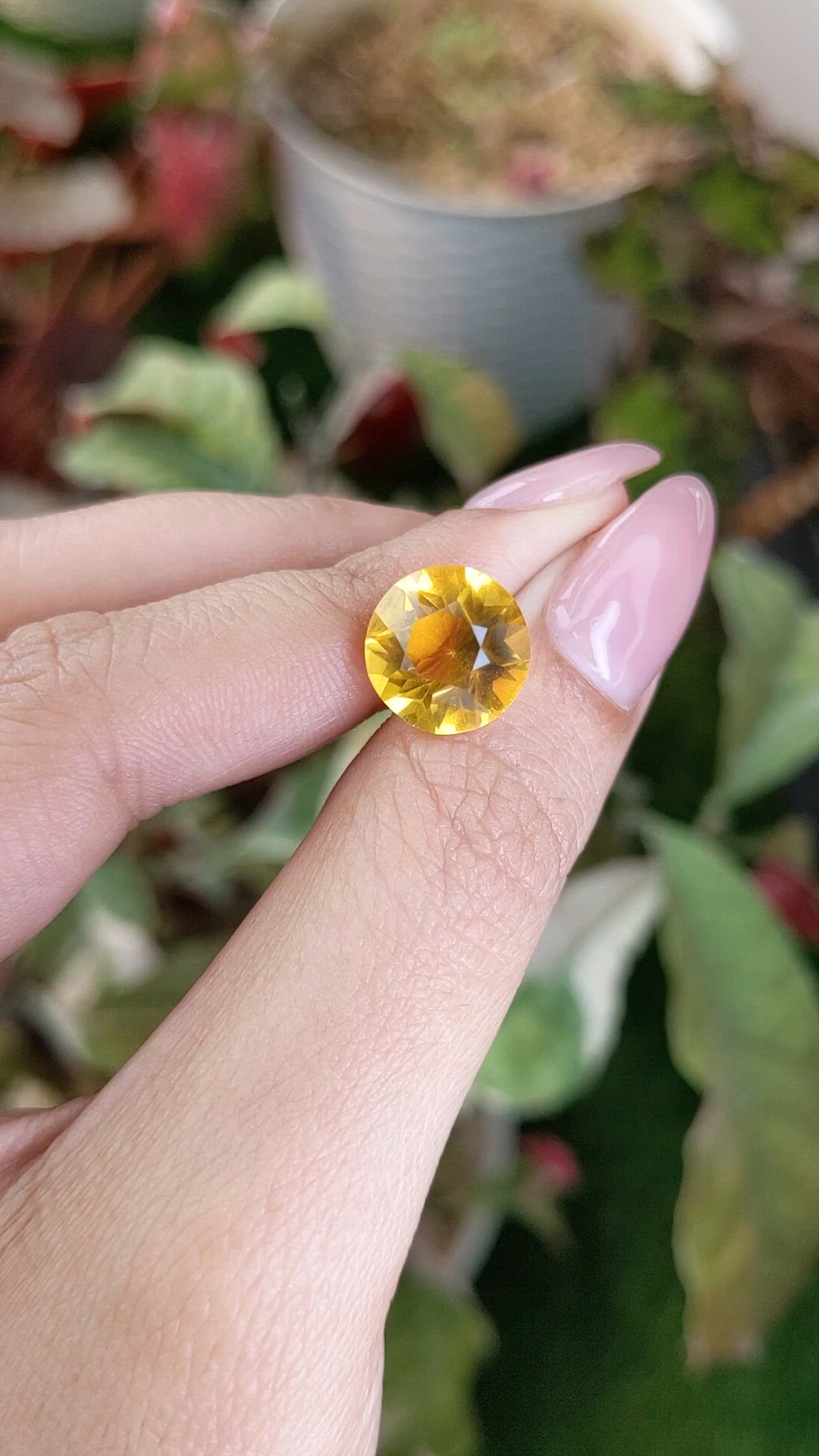 5.03 Ct. Yellow Citrine from Brazil Size Video