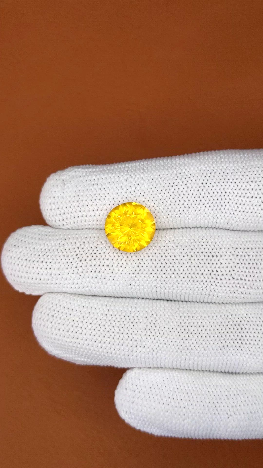 5.03 Ct. Yellow Citrine from Brazil Size Video