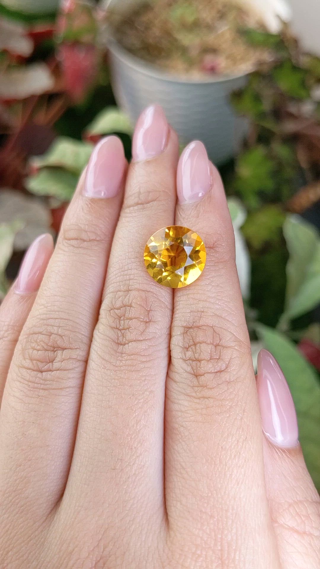 6.49 Ct. Yellow Citrine from Brazil Size Video
