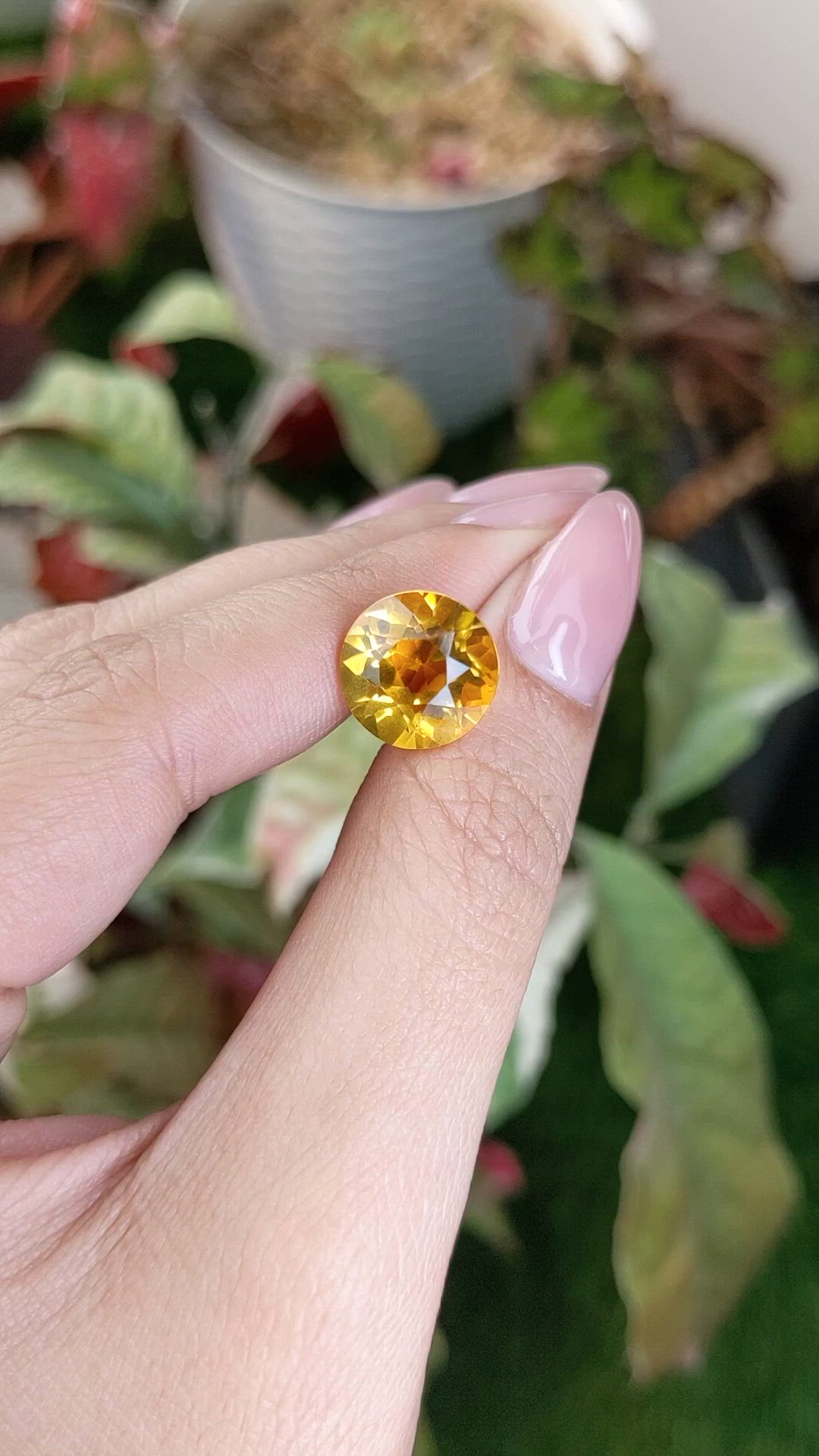 6.49 Ct. Yellow Citrine from Brazil Size Video