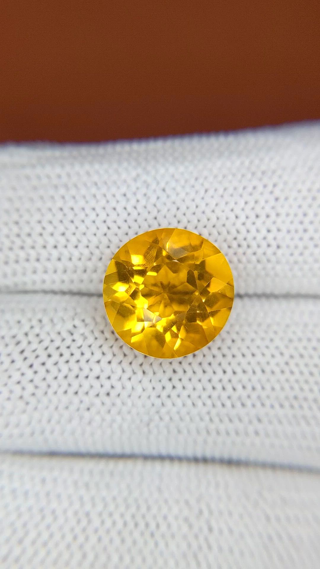 6.49 Ct. Yellow Citrine from Brazil Size Video