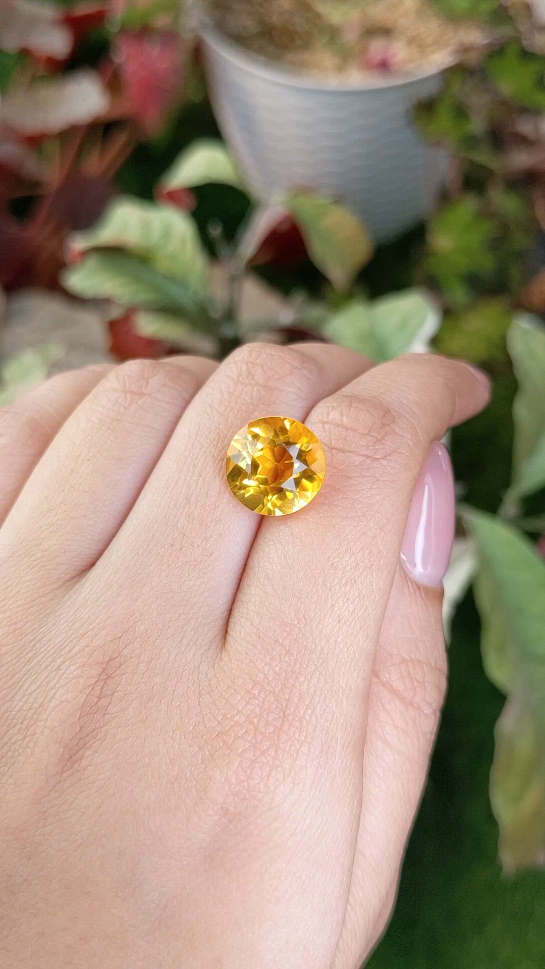 6.49 Ct. Yellow Citrine from Brazil Size Video