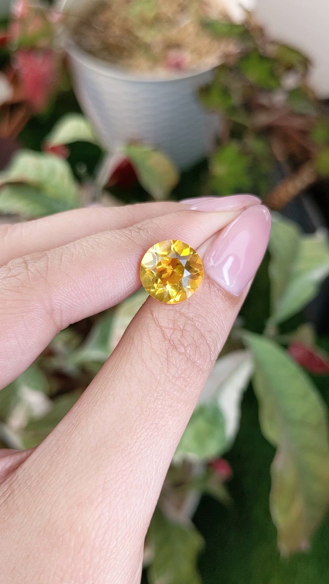 4.61 Ct. Yellow Citrine from Brazil Size Video