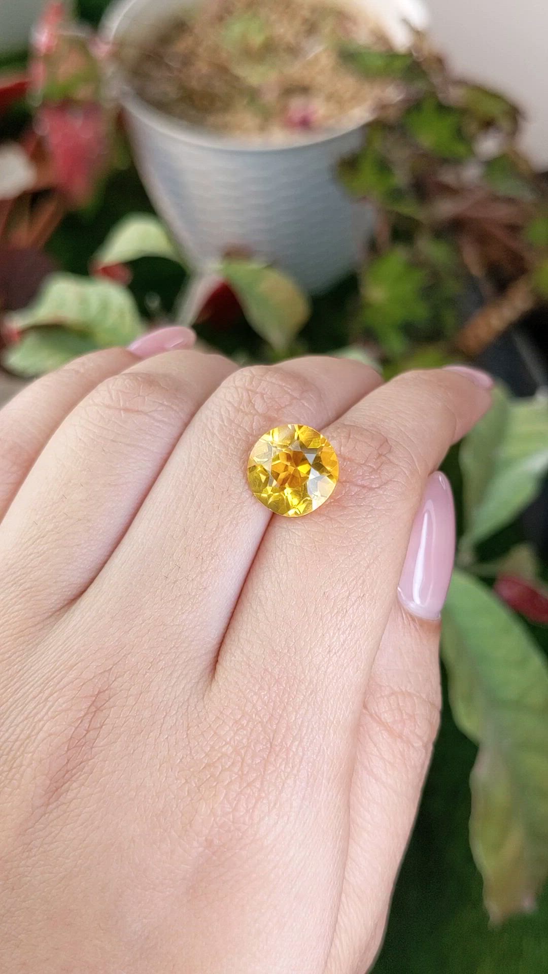 4.61 Ct. Yellow Citrine from Brazil Size Video