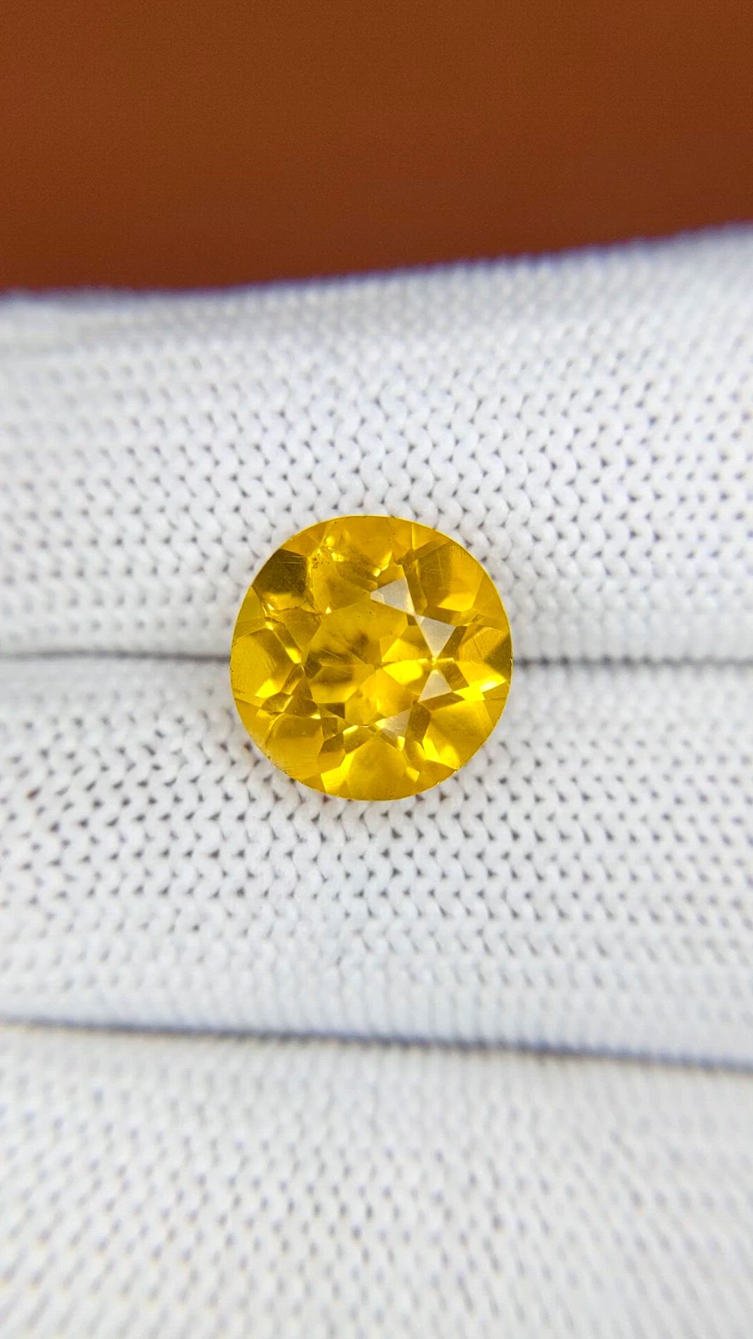 4.61 Ct. Yellow Citrine from Brazil Size Video