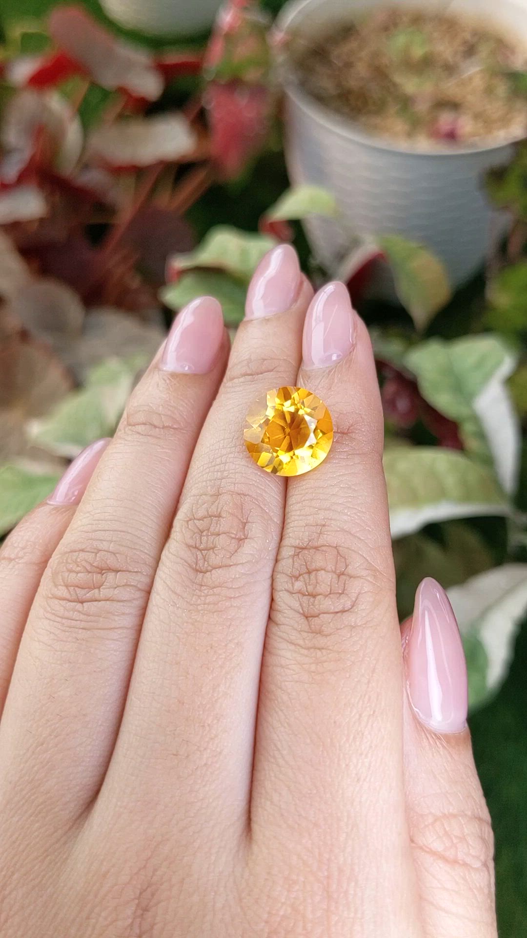 6.27 Ct. Yellow Citrine from Brazil Size Video