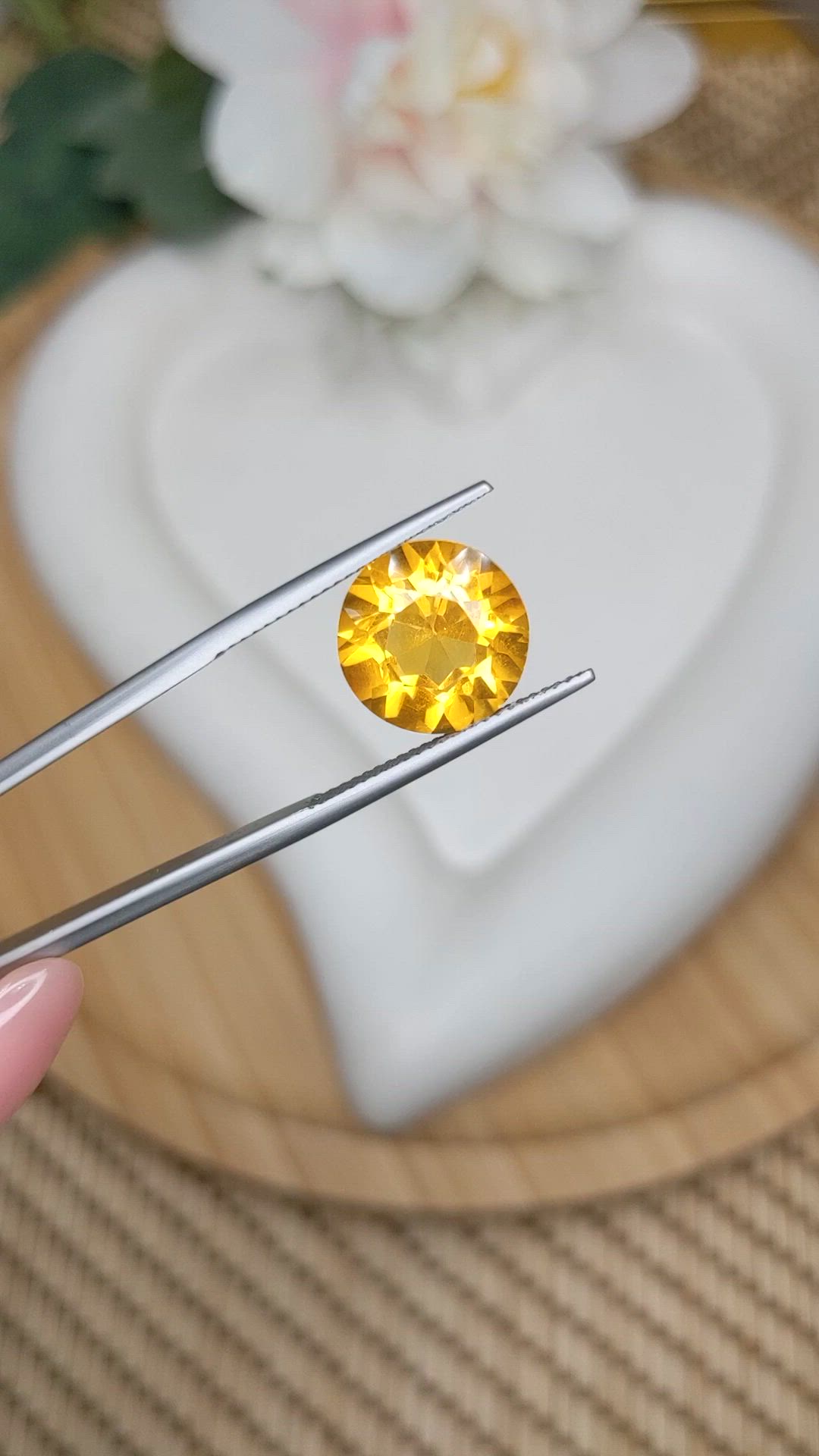 6.27 Ct. Yellow Citrine from Brazil Size Video