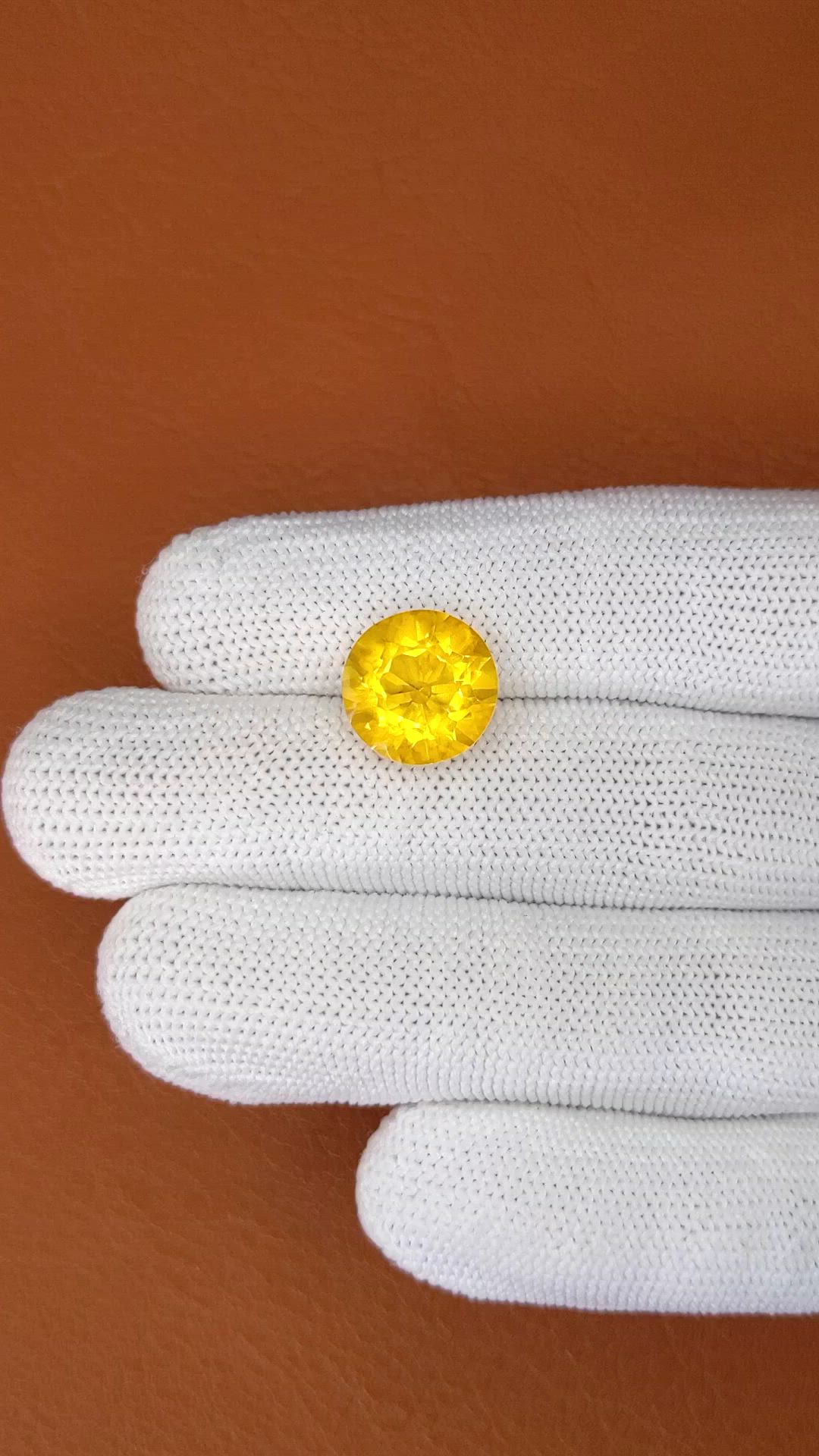 6.27 Ct. Yellow Citrine from Brazil Size Video