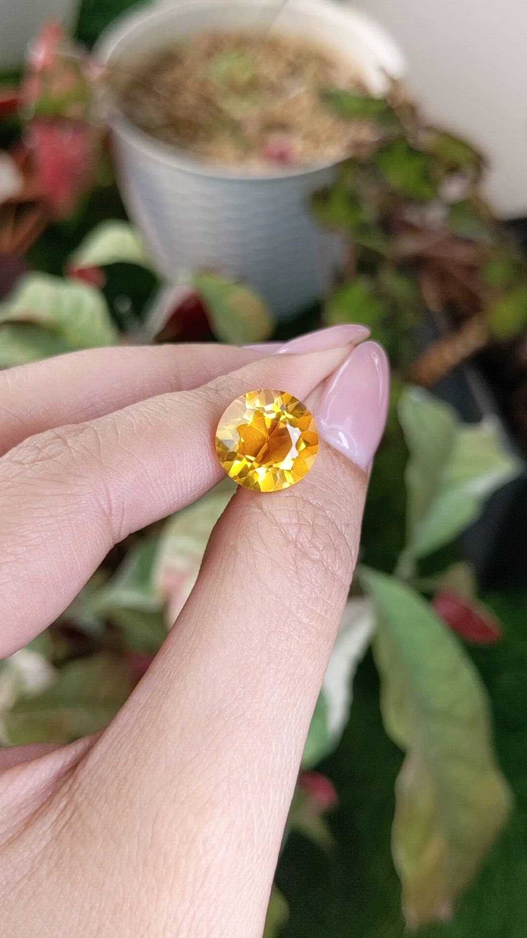 6.27 Ct. Yellow Citrine from Brazil Size Video