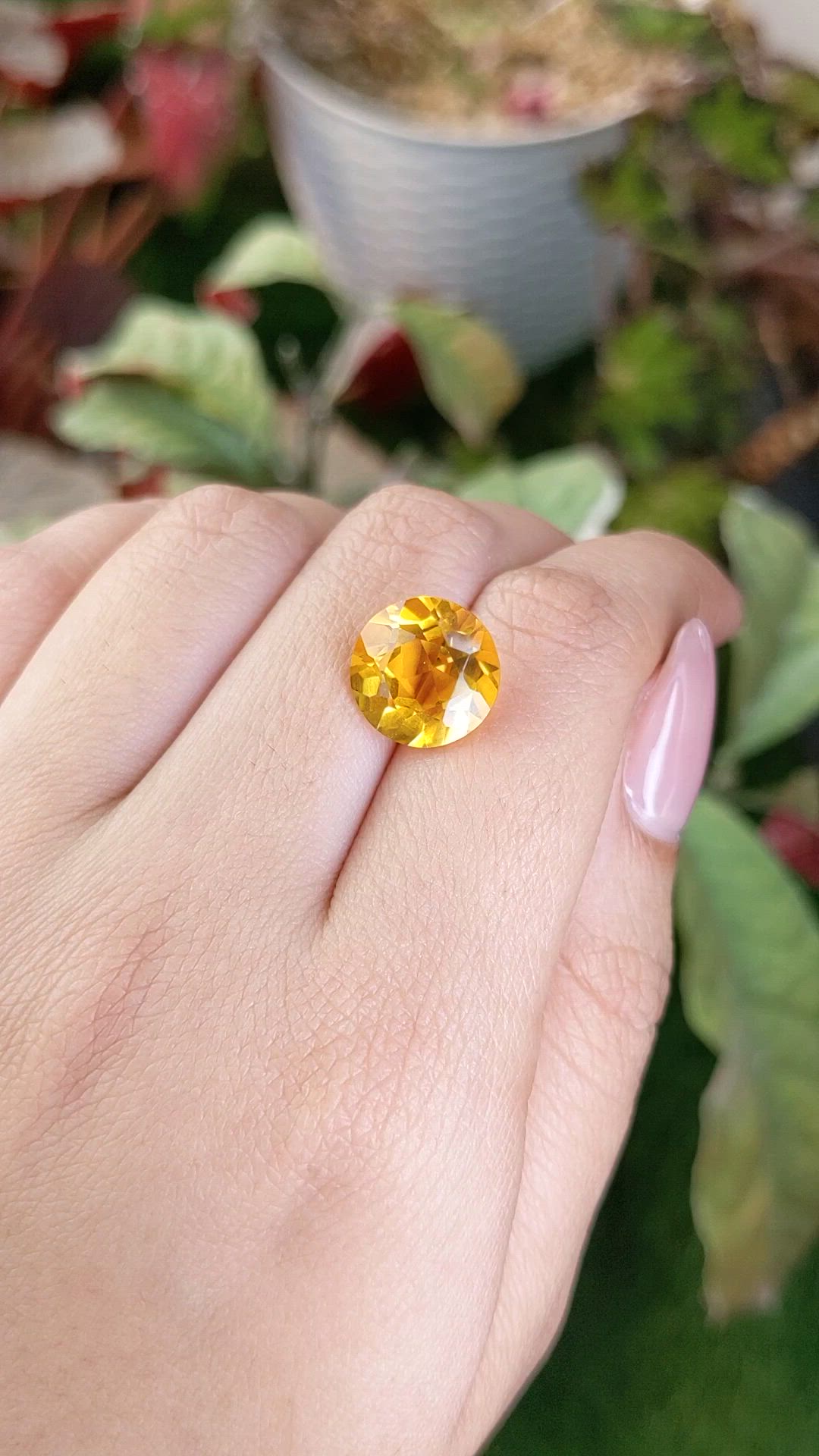 6.27 Ct. Yellow Citrine from Brazil Size Video