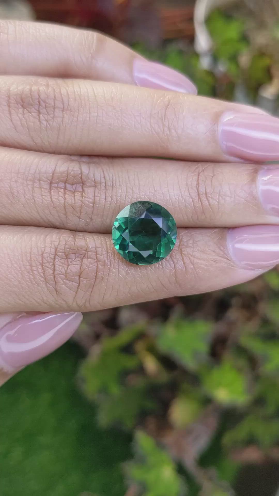 6.76 Ct. Bluish Green Prasiolite from Brazil Size Video
